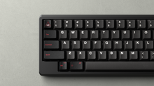Load image into Gallery viewer, render of GMK CYL Evil Dolch on a black keyboard close up of left side
