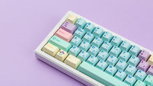 Load image into Gallery viewer, Cherry Flowershop on a white keyboard zoomed in left side