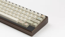 Load image into Gallery viewer, GMK CYL Any Key on a Dark Gold Keycult Zero with Black HHKB Layout Bar close up on right side