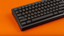 Load image into Gallery viewer, GMK CYL Carbon R3 on a black keyboard close up on left side angled
