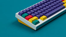 Load image into Gallery viewer, GMK CYL Cubed on a silver keyboard left side