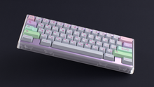 Load image into Gallery viewer, render of GMK CYL Gurokawa on a Keycult Zero keyboard with PC case and purple WKL Accent Bar