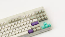 Load image into Gallery viewer, GMK CYL Hyperbeige on a CLASSIC-GLO keyboard close up on right side