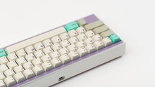 Load image into Gallery viewer, GMK CYL Hyperbeige on a Keycult ZERO keyboard back view close up of left side