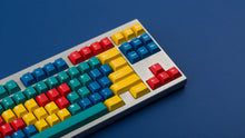 Load image into Gallery viewer, GMK CYL Panels on a silver keyboard zoomed in on right
