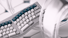 Load image into Gallery viewer, render of Prussian Alert on an Alice keyboard, close up