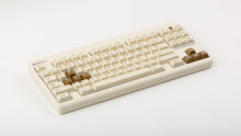Load image into Gallery viewer, GMK CYL Rainbow 6 Siege - Winner's Circle on a Beige CLASSIC-TKL angled