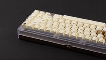Load image into Gallery viewer, GMK CYL Rainbow 6 Siege - Winner's Circle on a Clear PC keyboard back view of right side