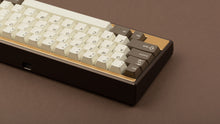 Load image into Gallery viewer, GMK CYL Sloth on a Dark Gold and Gold Keycult ZERO back view close up on left side