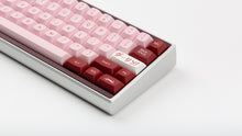 Load image into Gallery viewer, GMK MTNU Darling on a silver Keycult Zero close up on right side