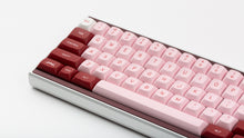 Load image into Gallery viewer, GMK MTNU Darling on a silver Keycult Zero close up of left side