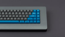 Load image into Gallery viewer, GMK MTNU Space Cadet on a grey keyboard close up o right side