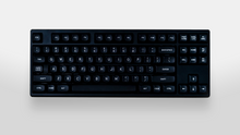 Load image into Gallery viewer, hidden - GMK MTNU WoB black keycaps with white legends on black TKL keyboard
