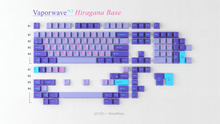 Load image into Gallery viewer, render ofg GMK CYL Vaporwave Hiragana base kit