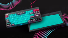 Load image into Gallery viewer, CLASSIC-TKL Hatsune Miku Edition top and bottom on a plugged in board 
