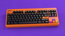 Load image into Gallery viewer, render of GMK Mictlan Rebirth in CYL on a CLASSIC-TKL Mictlan Edition on a purple background
