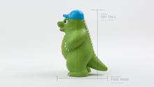 Load image into Gallery viewer, RONZILLA Squishy Kaiju side view showing 7.5" height and 6" width