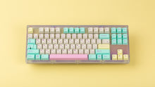 Load image into Gallery viewer, Keycult No. 1 / TKL Series 22 with keycaps on yellow background