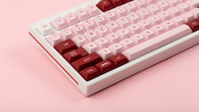 Load image into Gallery viewer, Keycult No. 1 / 1800 Darling White Edition angled close up on left side with GMK MTNU Darling Keycaps 