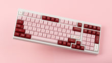 Load image into Gallery viewer, Keycult No. 1 / 1800 Darling White Edition angled with GMK MTNU Darling Keycaps 