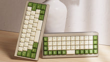 Load image into Gallery viewer, Render of DCS Cream Cheese R3 keycaps on white keyboard, cropped detail of modifier keys