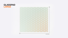 Load image into Gallery viewer, NovelKeys Glasspad Large dimension diagram, 450 x 400mm