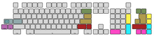 Load image into Gallery viewer, render of MY-2K 100NG solder PCB layout diagram showing 1800 layout with numpad
