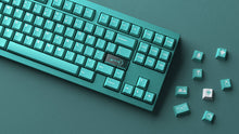 Load image into Gallery viewer, render of GMK CYL Finer Things R2 keycaps on an F1-8X V2 keyboard, close-up