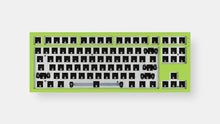 Load image into Gallery viewer, Alien green NK87 with silver plate top down view