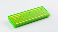 Load image into Gallery viewer, green case featuring awaken keycaps bottom view