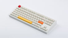 Load image into Gallery viewer, Cherry Ember on a white NK87 keyboard angled right
