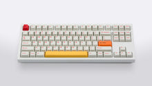Load image into Gallery viewer, Cherry Ember on a white NK87 keyboard centered