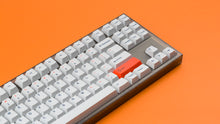 Load image into Gallery viewer, Cherry Industrial Keys on a Smoke NK87 zoomed in on right