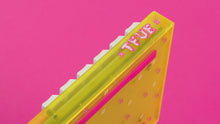 Load image into Gallery viewer, yellow tfue edition case with keycaps logo close up