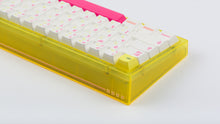 Load image into Gallery viewer, yellow tfue edition case with keycaps back left view