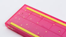 Load image into Gallery viewer, pink tfue themed keyboard with tfue keycaps bottom view